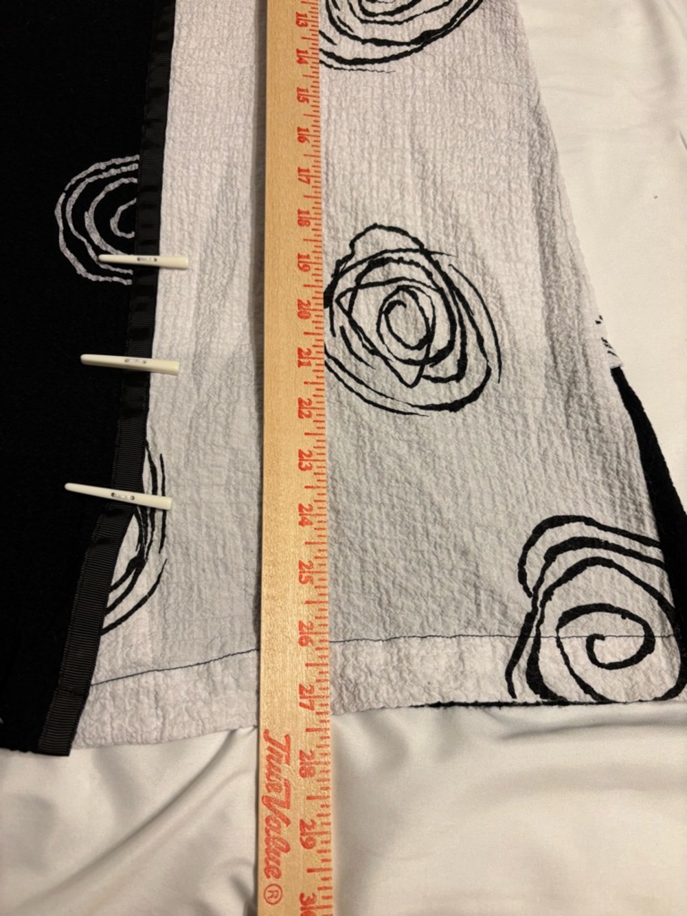 Ali Miles Black White Abstract Top Asymmetrical Button Tunic L - Picture 5 of 8